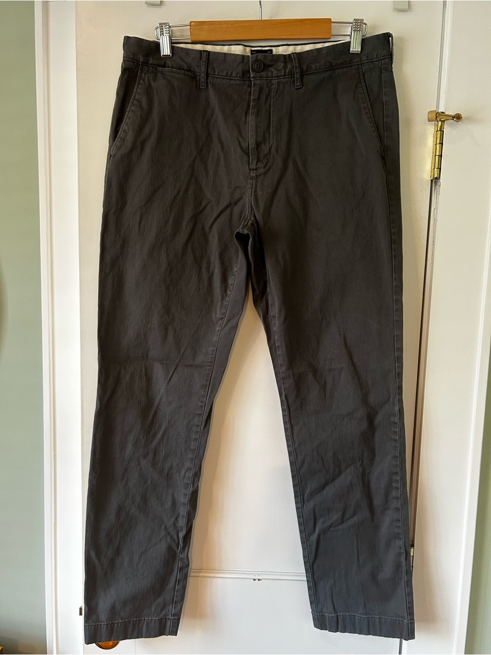 J. Crew Men's Straight Chinos - Charcoal Gray